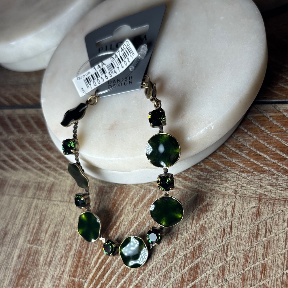 (#7) Pilgrim Dark Green Bracelet - Stylish Women's Accessory - Picture 3 of 5